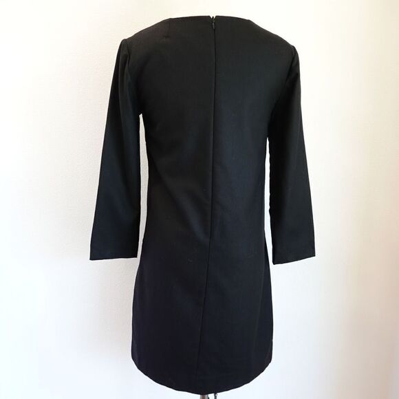 J.Crew Jules Black Wool Dress with Front Pockets Size 0 - Picture 13 of 16